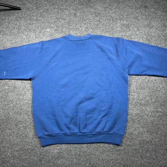 Vintage Reindeer Nature Sweatshirt Mens L Blue 90s Animals USA Made - Picture 5 of 8